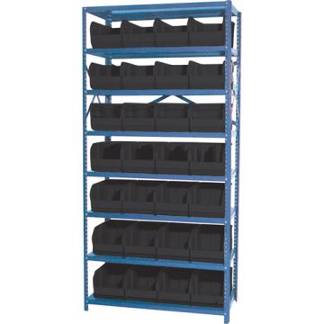 Storage Shelf Unit with Stacking Bins