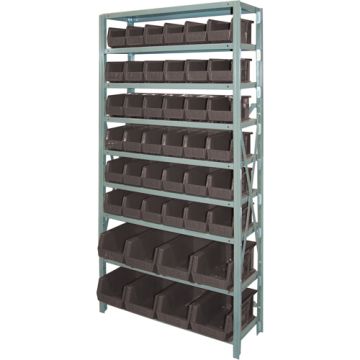 Storage Shelf Unit with Stacking Bins