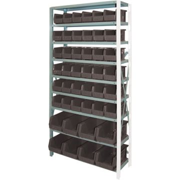 Storage Shelf Unit with Stacking Bins