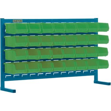 Louvered Rack with Bins