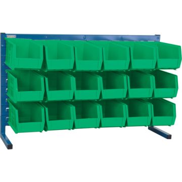 Louvered Rack with Bins