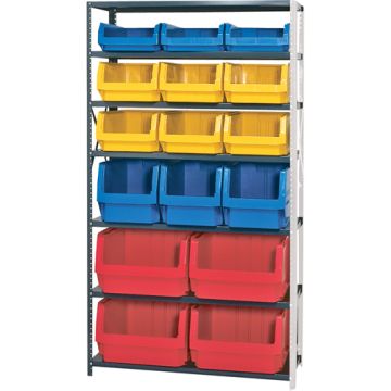 Shelving Unit with Stacking Bins