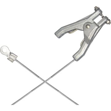 Heavy-Duty Bonding & Grounding Wire Assemblies - Hand Clamp & 1/4" Terminal Connectors