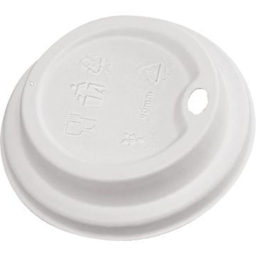 Compostable White Dome Sip Lids