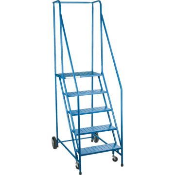 CSA Rolling Step Ladder with Spring-Loaded Front Casters