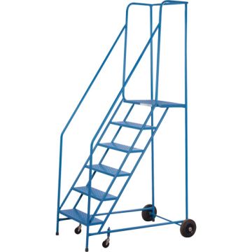 CSA Rolling Step Ladder with Spring-Loaded Front Casters