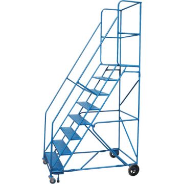 CSA Rolling Step Ladder with Locking Step and Spring-Loaded Front Casters