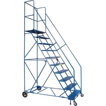 CSA Rolling Step Ladder with Locking Step and Spring-Loaded Front Casters