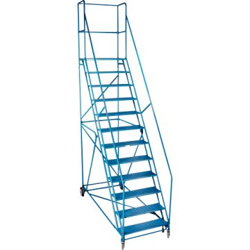 CSA Rolling Step Ladder with Locking Step and Spring-Loaded Front Casters