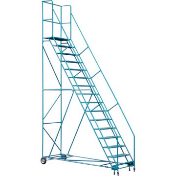 CSA Rolling Step Ladder with Locking Step and Spring-Loaded Front Casters