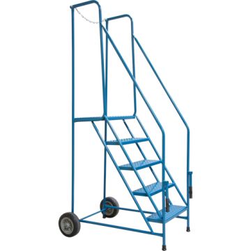 Trailer Access Rolling Ladder with Rails