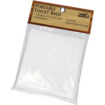 Portable Toilet Replacement Bags, 12/pkg