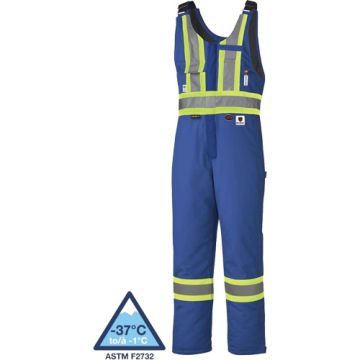 High-Visibility Flame-Resistant Quilted Safety Coveralls