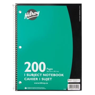 1 Subject Spiral Notebook