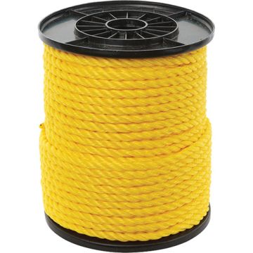 3/8" Yellow Twisted 3-Strand Rope