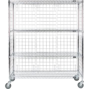 Enclosed Wire Shelf Cart