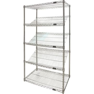 Slanted Wire Shelving Unit