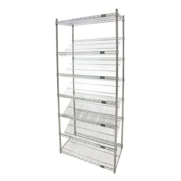 Slanted Wire Shelving Unit