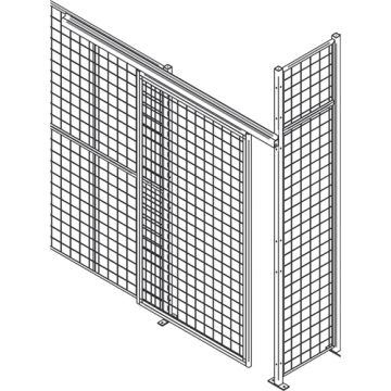 Heavy-Duty Wire Mesh Partition Sliding Door