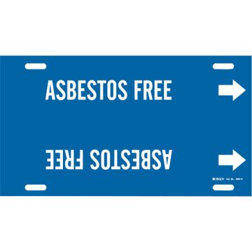 "Asbestos Free" Pipe Marker