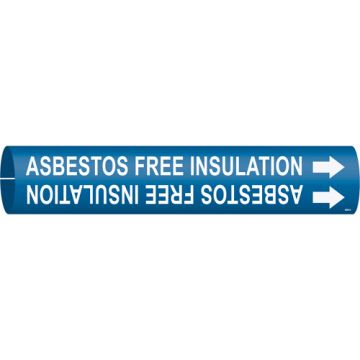 "Asbestos Free Insulation" Pipe Marker