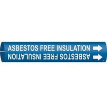 "Asbestos Free Insulation" Pipe Marker