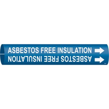 "Asbestos Free Insulation" Pipe Marker
