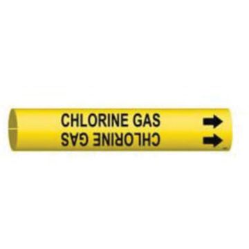 "Chlorine Gas" Pipe Marker