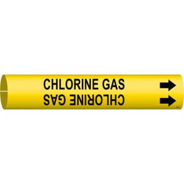 "Chlorine Gas" Pipe Marker