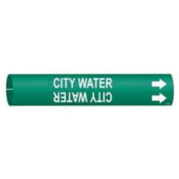 "City Water" Pipe Marker