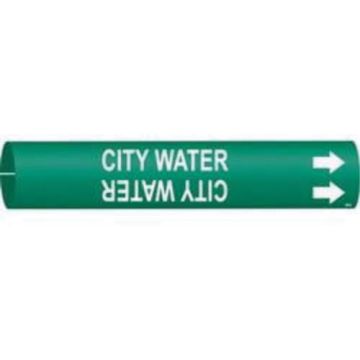 "City Water" Pipe Marker