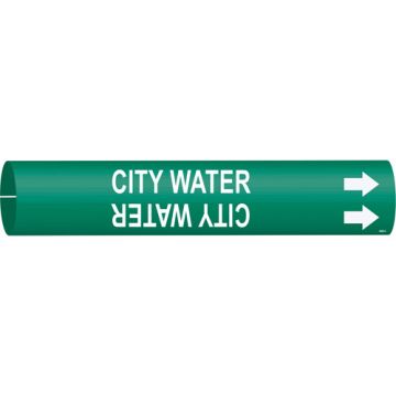 "City Water" Pipe Marker