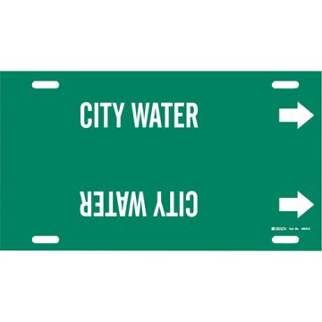 "City Water" Pipe Marker