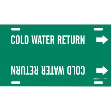"Cold Water Return" Pipe Marker