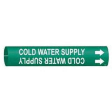 "Cold Water Supply" Pipe Marker