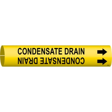 "Condensate Drain" Pipe Marker