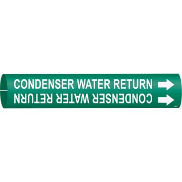 "Condenser Water Return" Pipe Marker