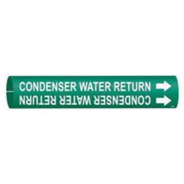 "Condenser Water Return" Pipe Marker