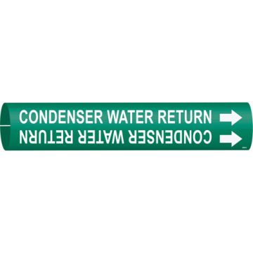 "Condenser Water Return" Pipe Marker