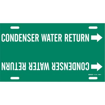 "Condenser Water Return" Pipe Marker