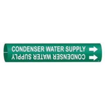 "Condenser Water Supply" Pipe Marker