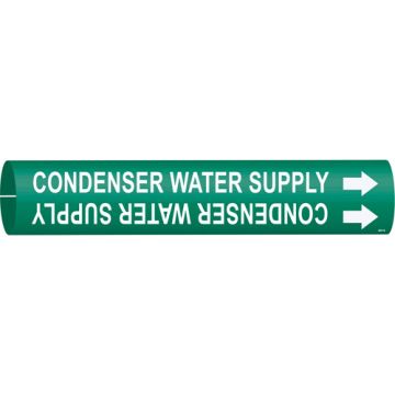 "Condenser Water Supply" Pipe Marker