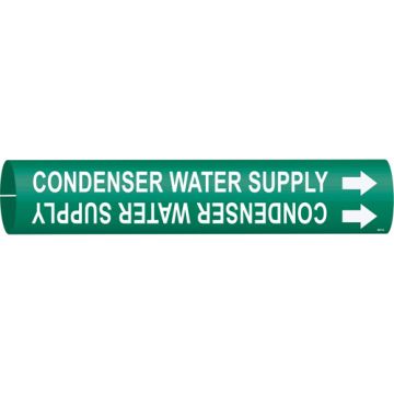 "Condenser Water Supply" Pipe Marker