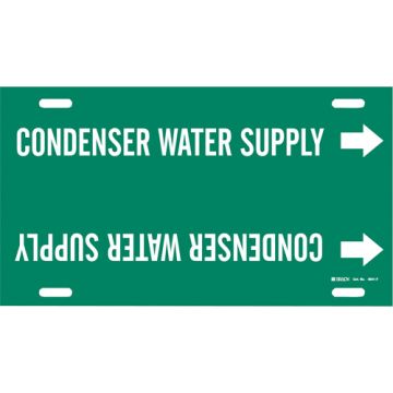 "Condenser Water Supply" Pipe Marker