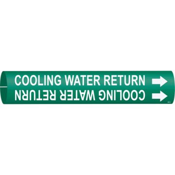 "Condenser Water Return" Pipe Marker