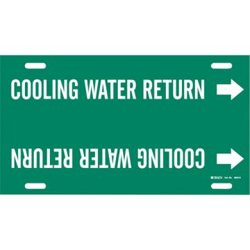 "Cooling Water Return" Pipe Marker