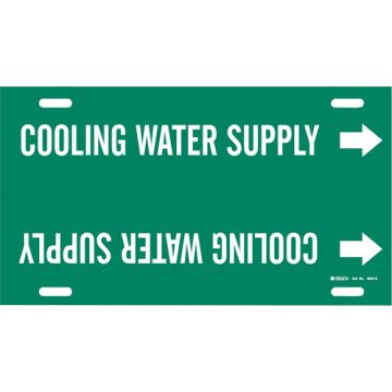 "Cooling Water Supply" Pipe Marker