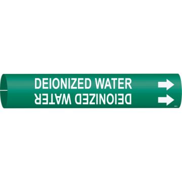 "Deionized Water" Pipe Marker