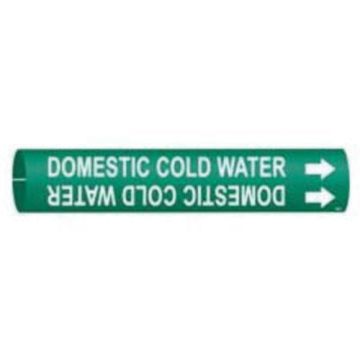 "Domestic Cold Water" Pipe Marker