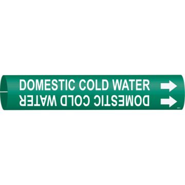 "Domestic Cold Water" Pipe Marker